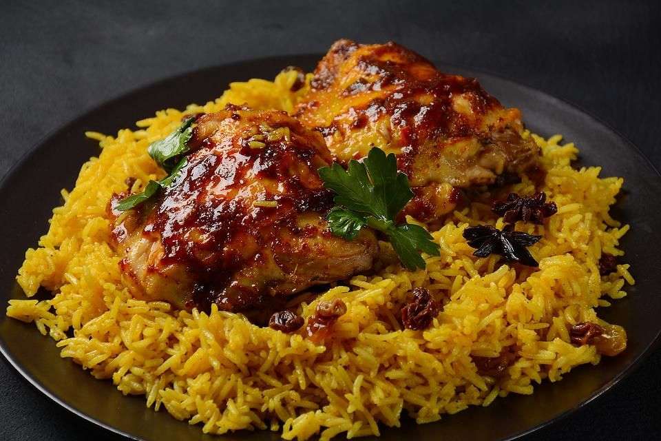 Machboos (spiced rice with meat)