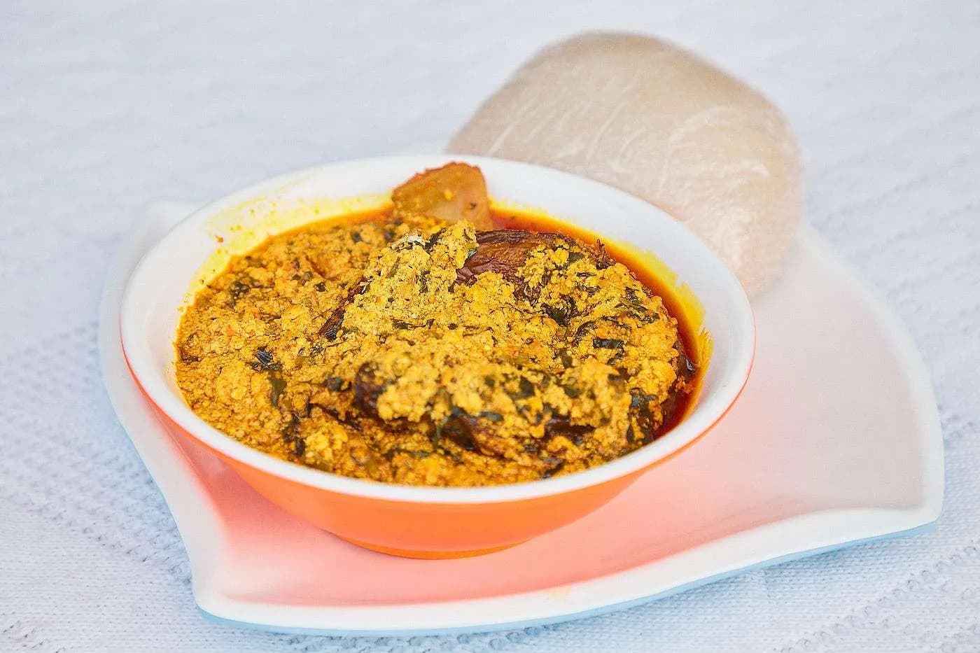 Pounded Yam with Egusi Soup