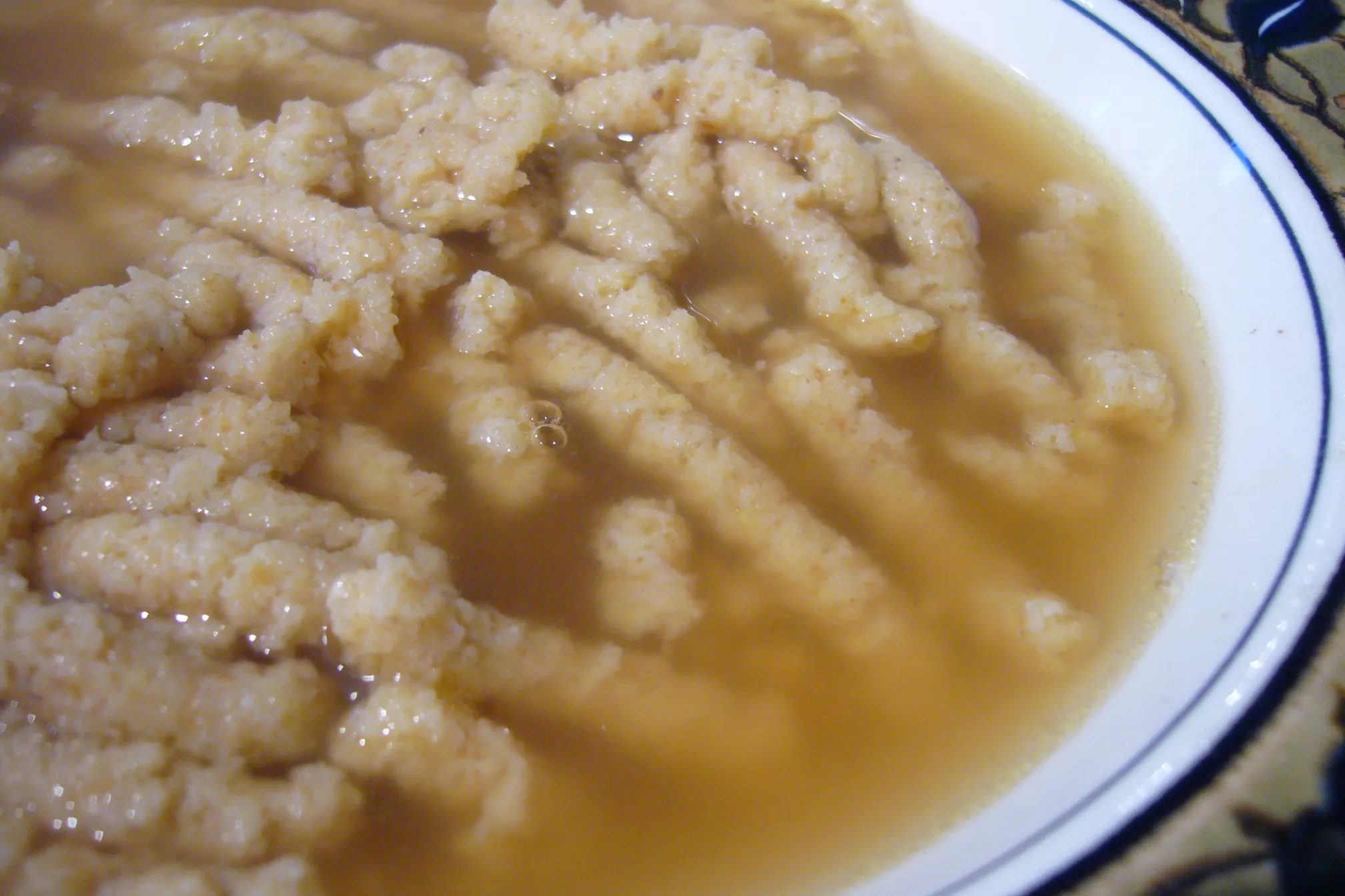 Passatelli in Brodo (pasta in broth)