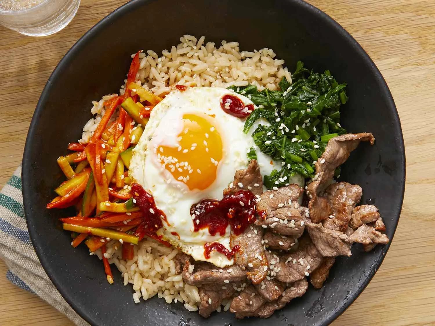 Bibimbap (mixed rice dish)