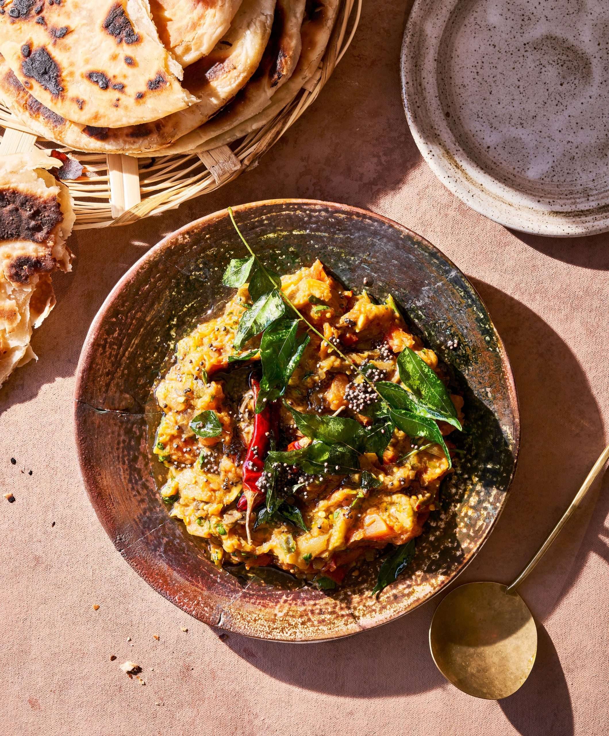 Roti (flatbread with curry)