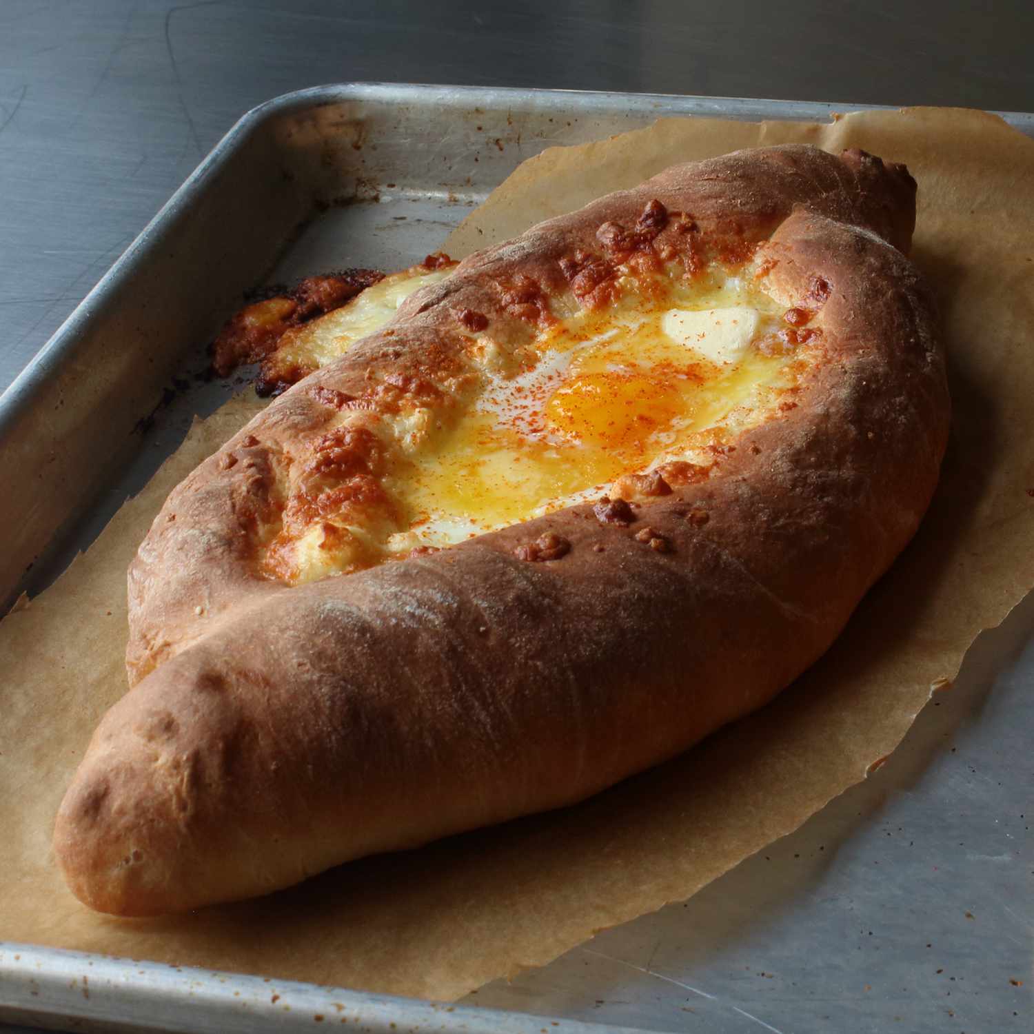 Khachapuri (cheese-filled bread)