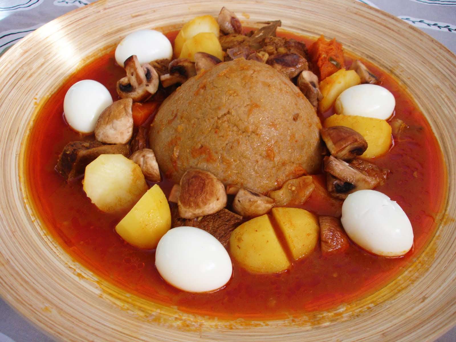 Bazeen (traditional dish made with barley flour)