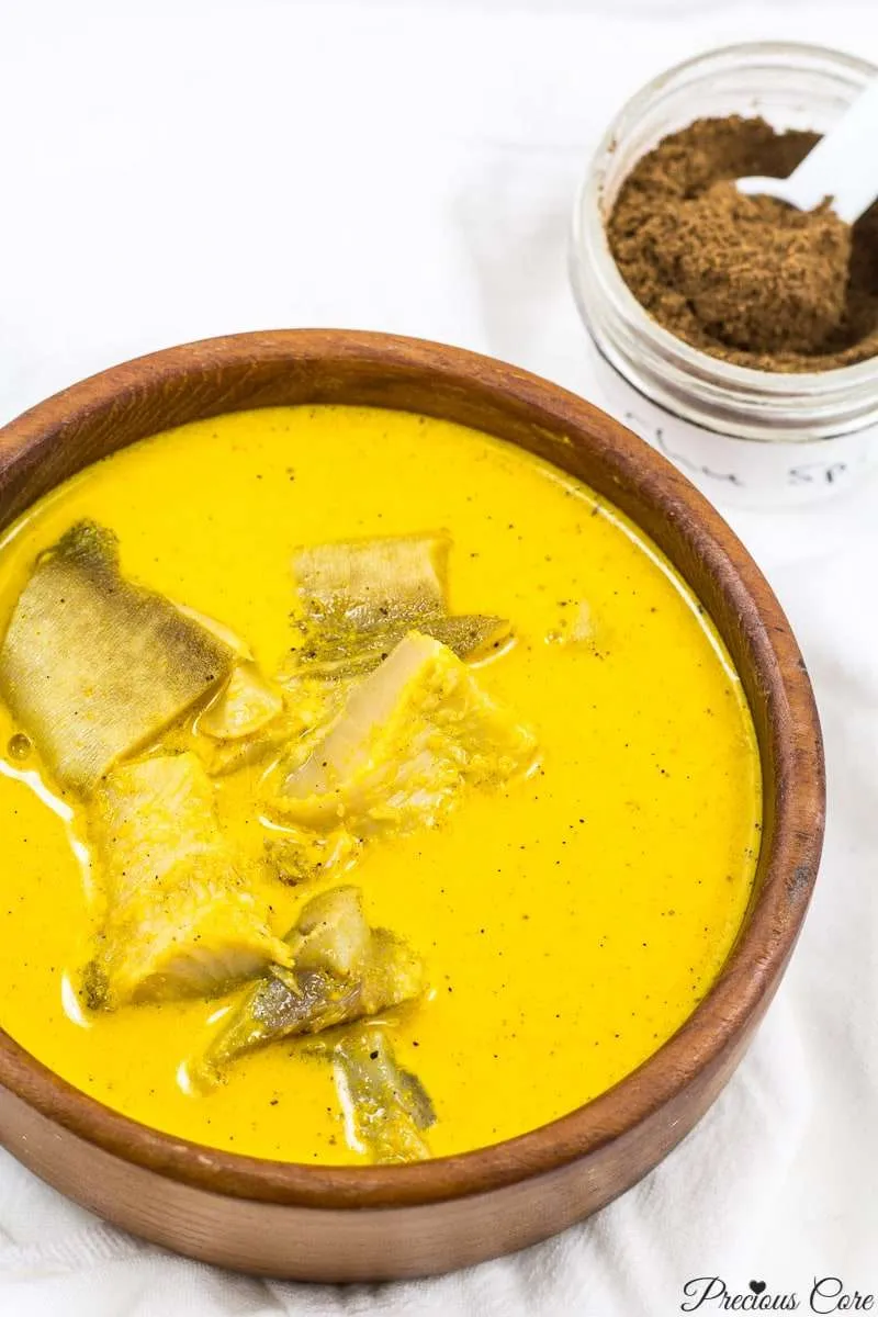 Achu soup (palm nut soup)
