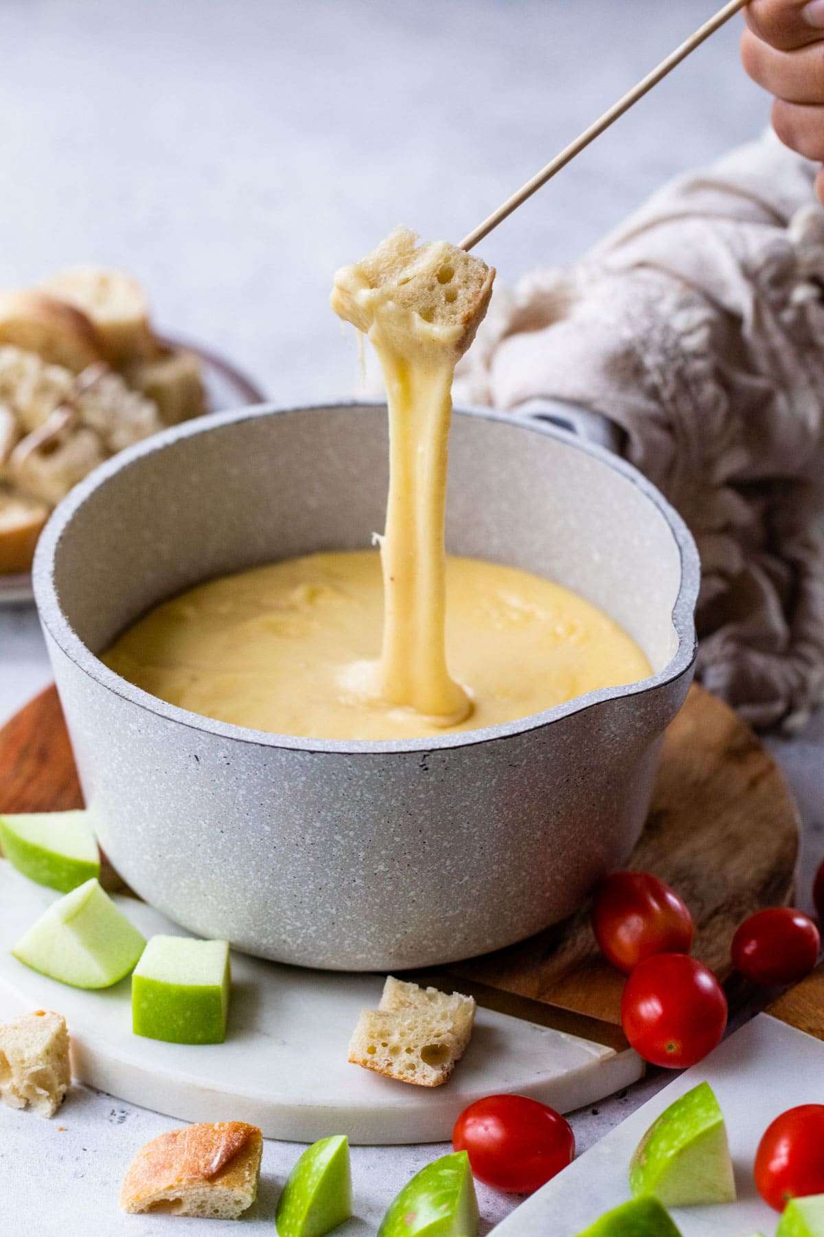 Fondue (melted cheese dish)