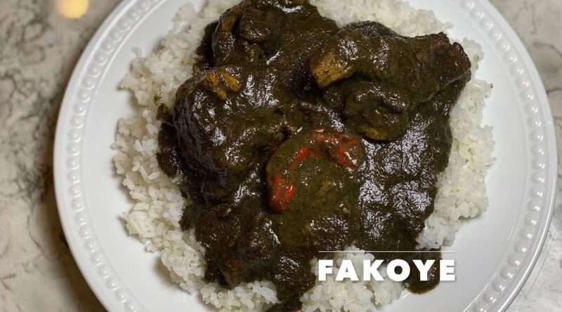 Fakoye (rice with meat stew)