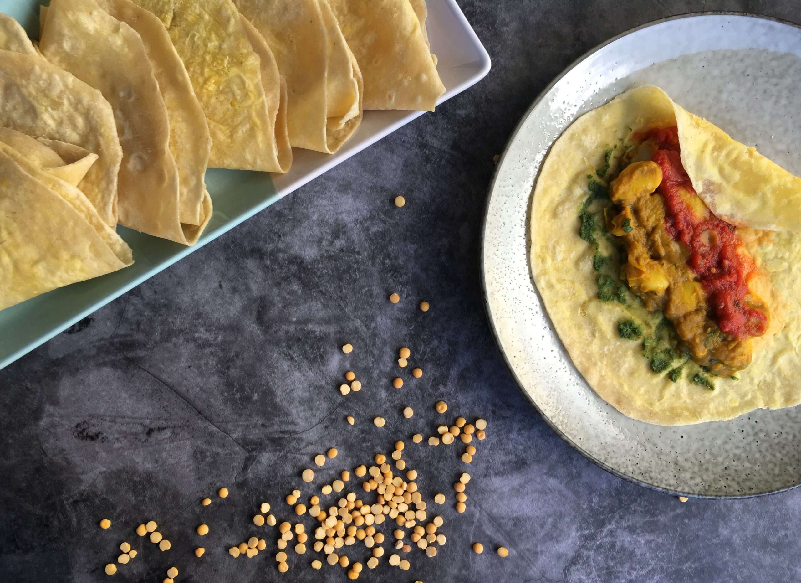 Dholl Puri (flatbread with split peas)