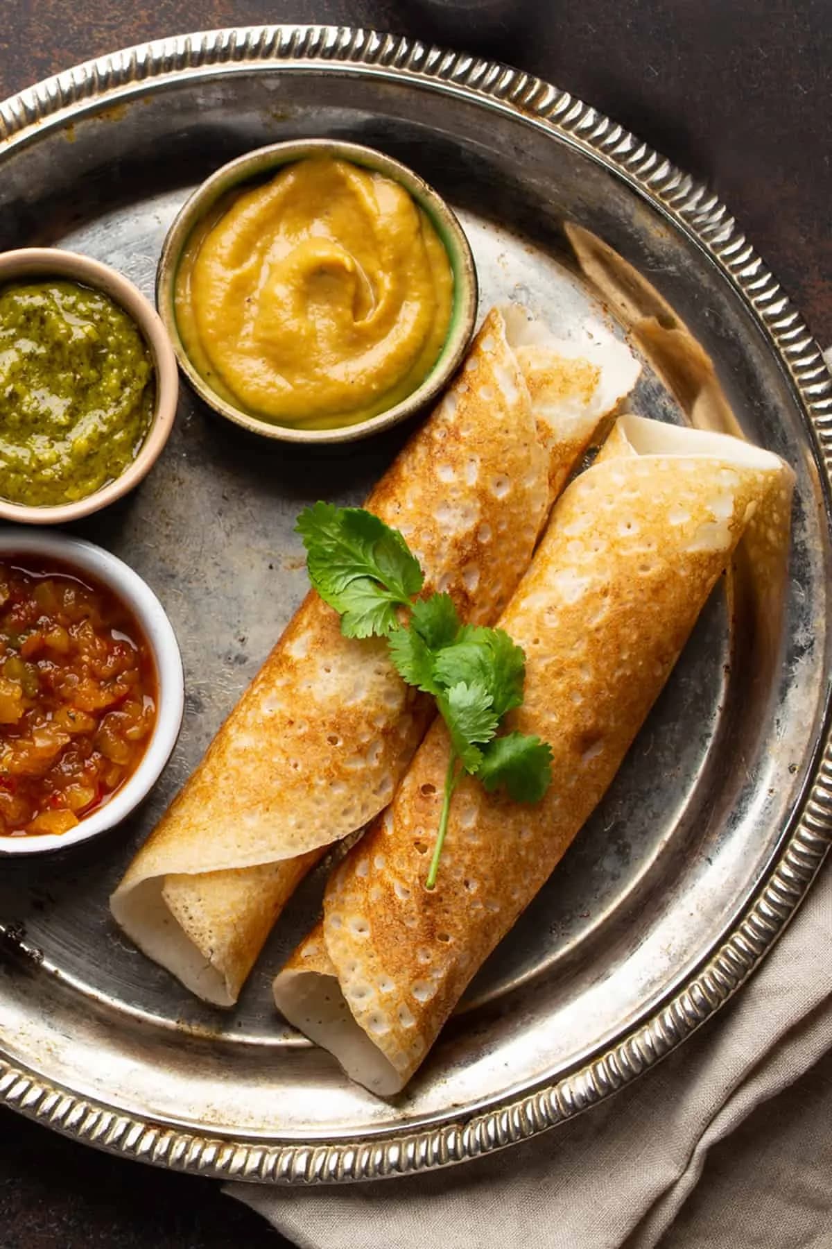 Dosas (fermented crepes)