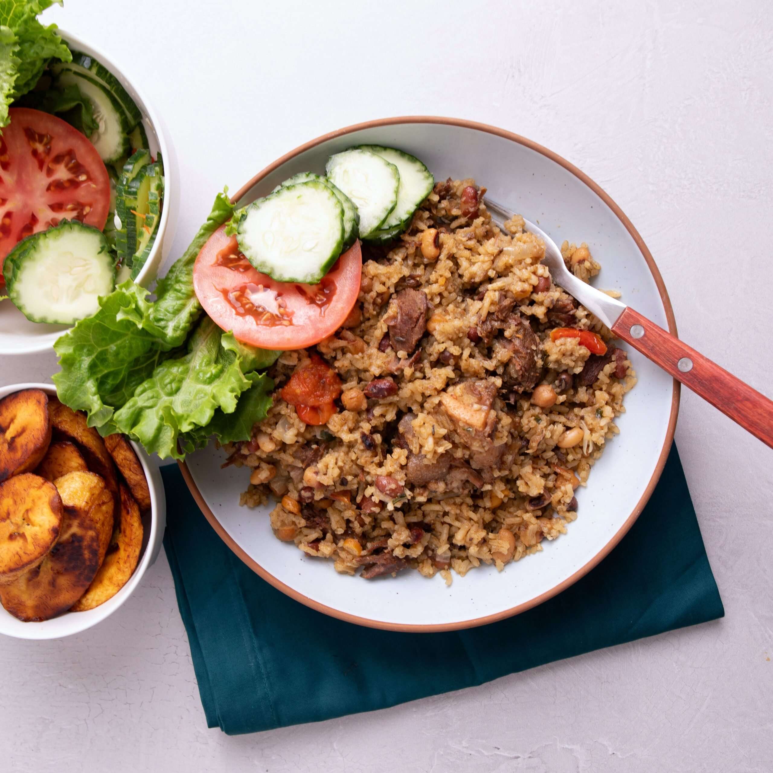 Cook-up rice (one-pot dish with rice and beans)