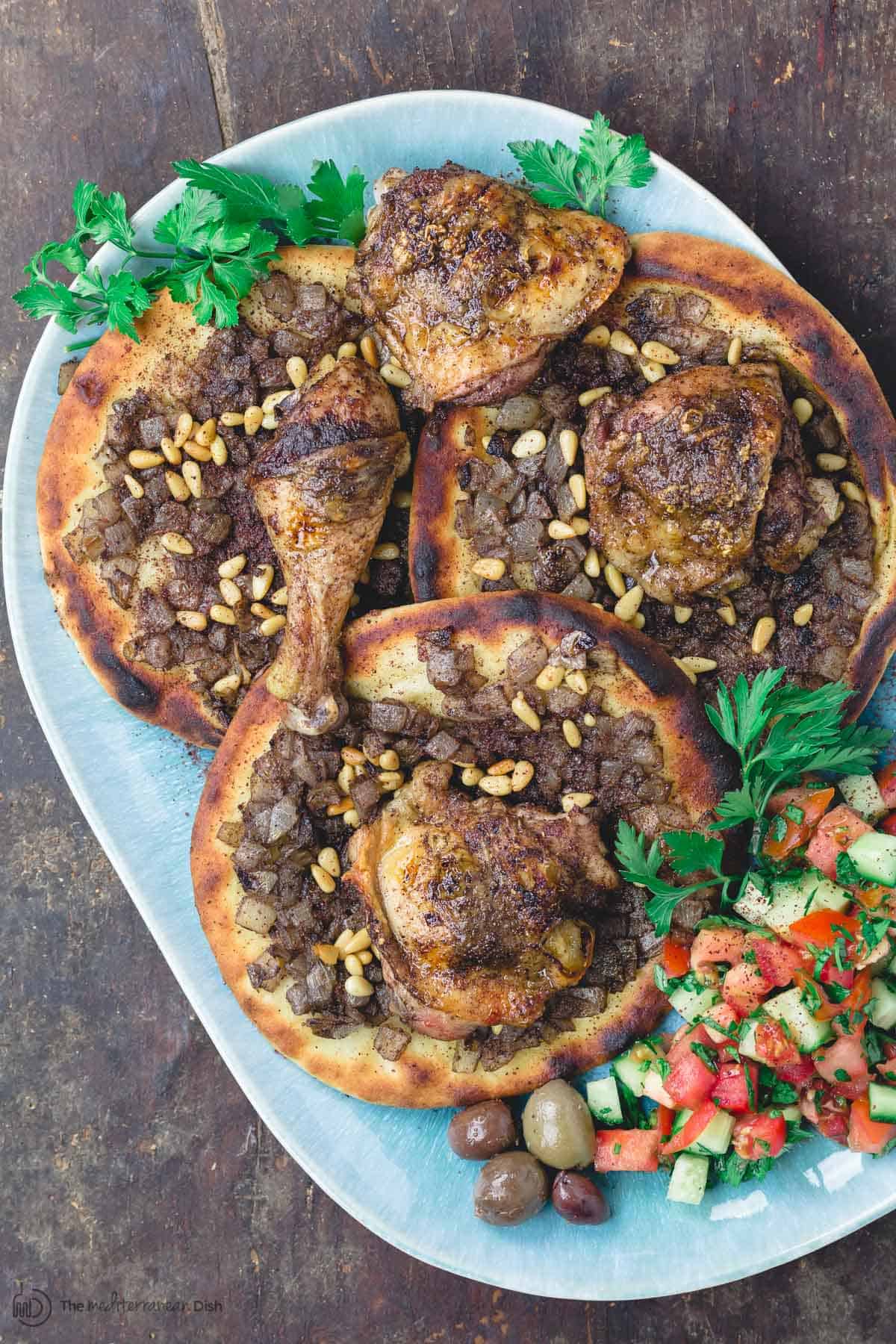 Musakhan (roasted chicken with sumac and onions)