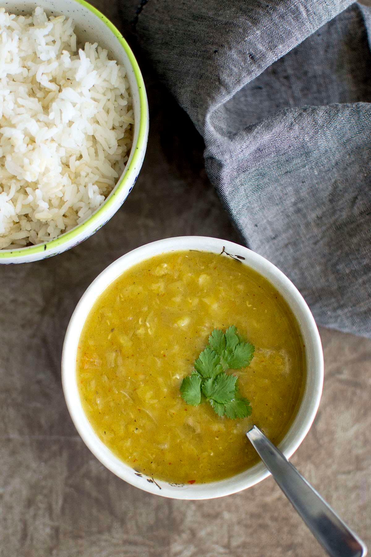 Dal Bhat (lentil soup with rice)
