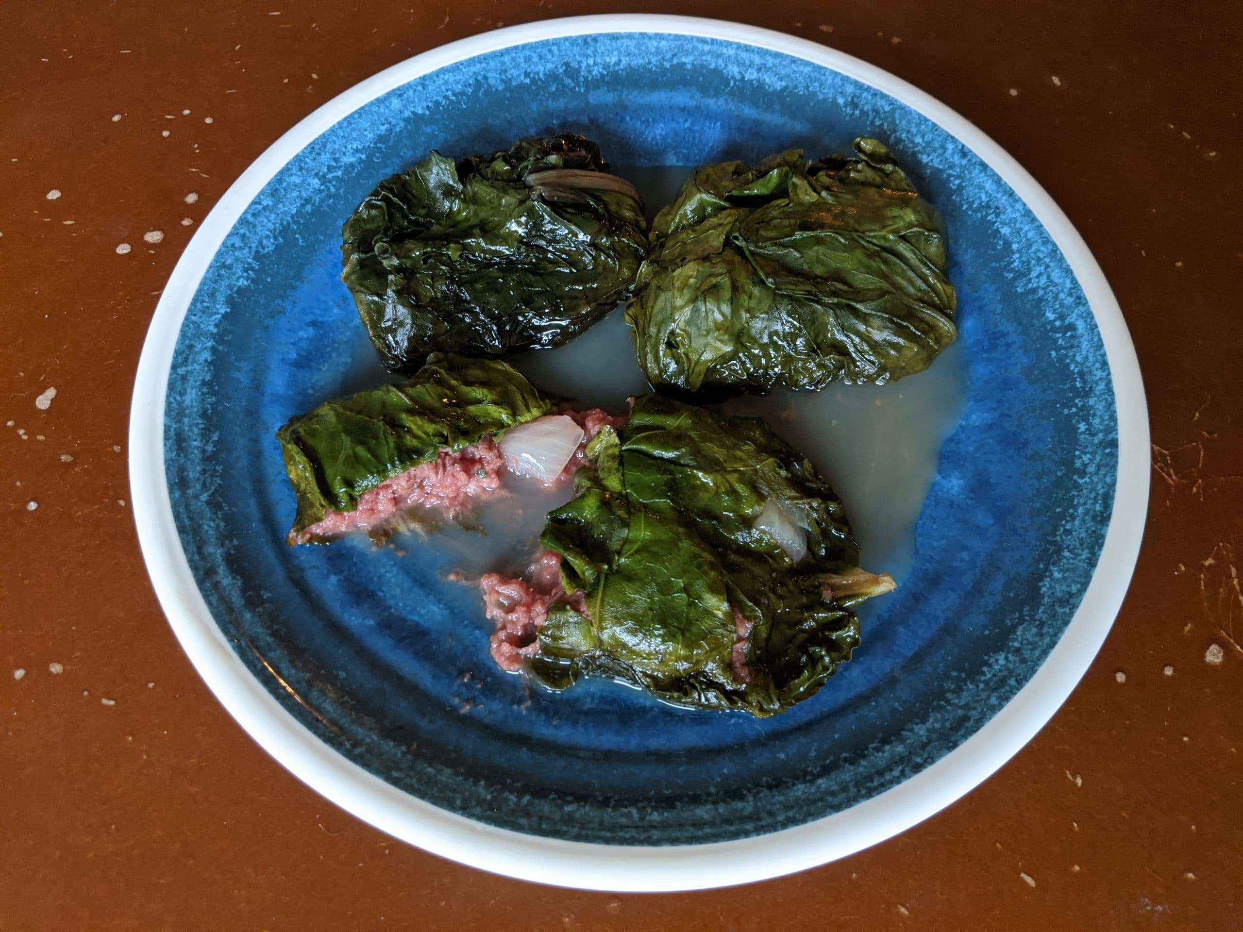 Palusami (coconut cream wrapped in taro leaves)