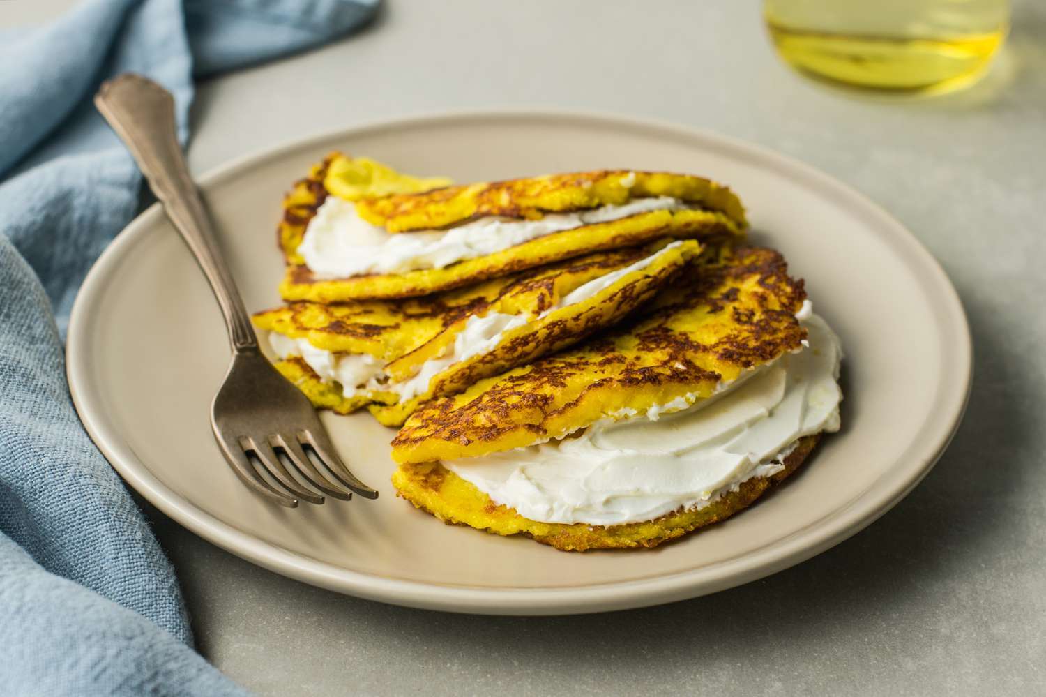 Cachapas (corn pancakes)
