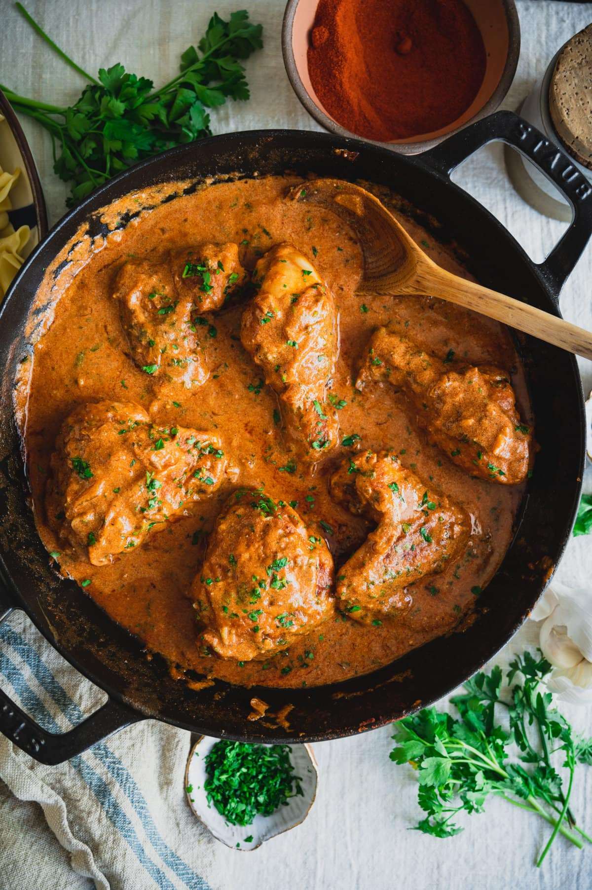 Paprikás csirke (paprika chicken)