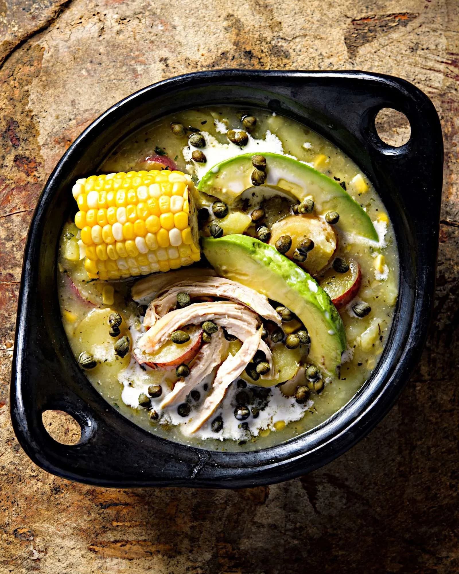 Ajiaco (chicken soup)