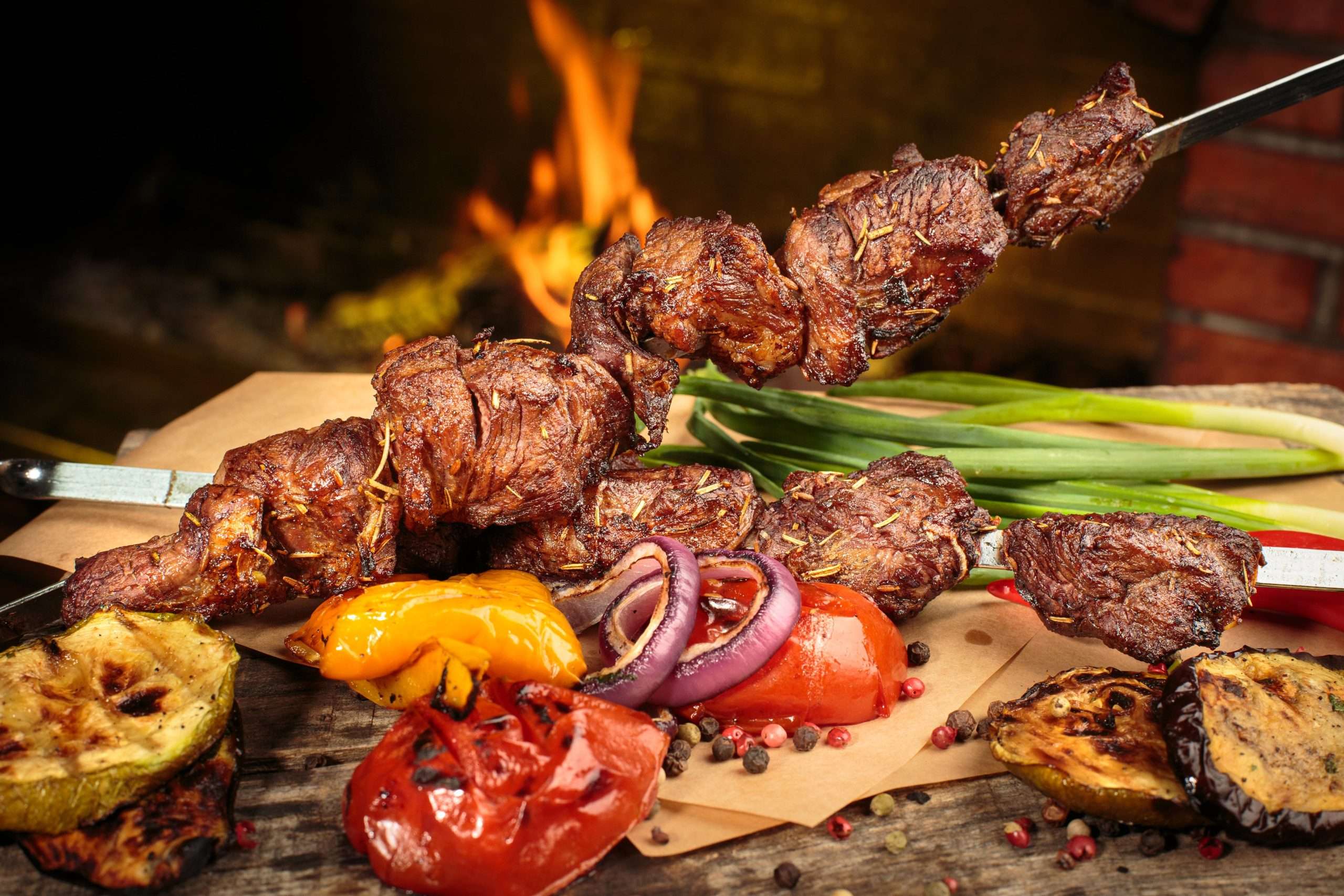Shashlyk (grilled meat skewers)
