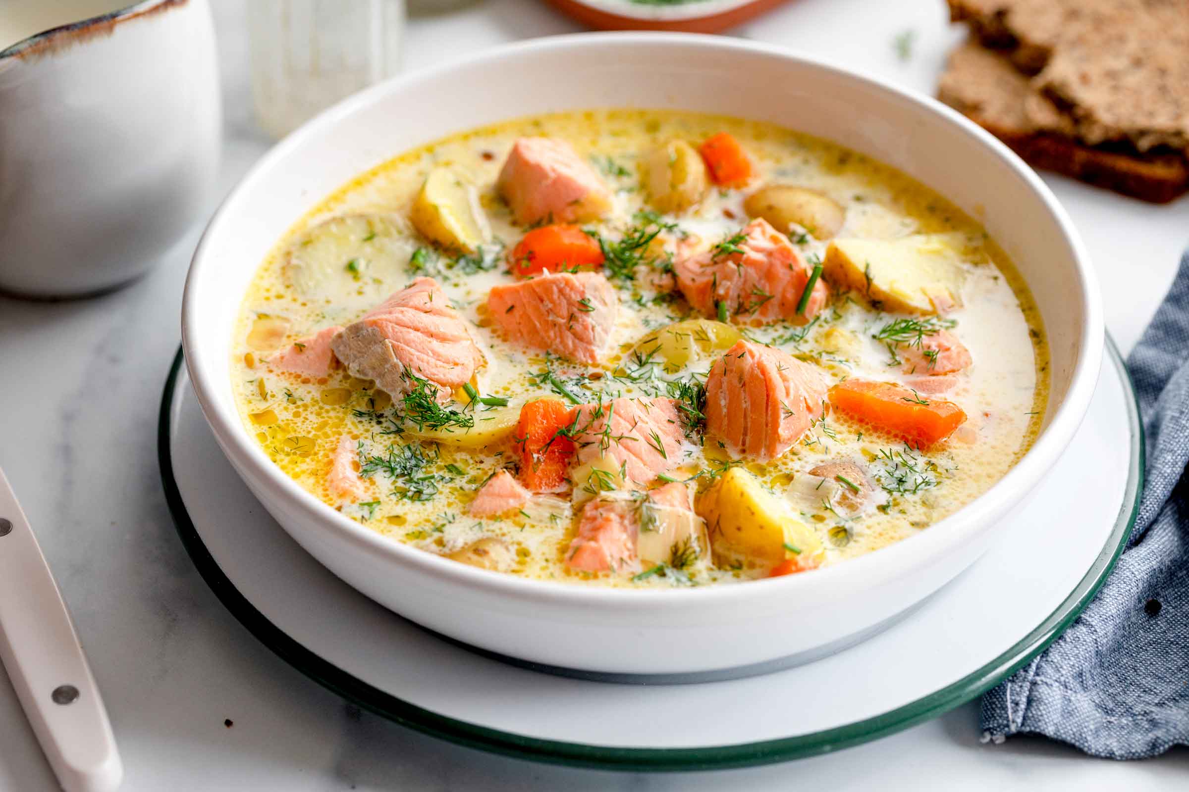 Lohikeitto (salmon soup)