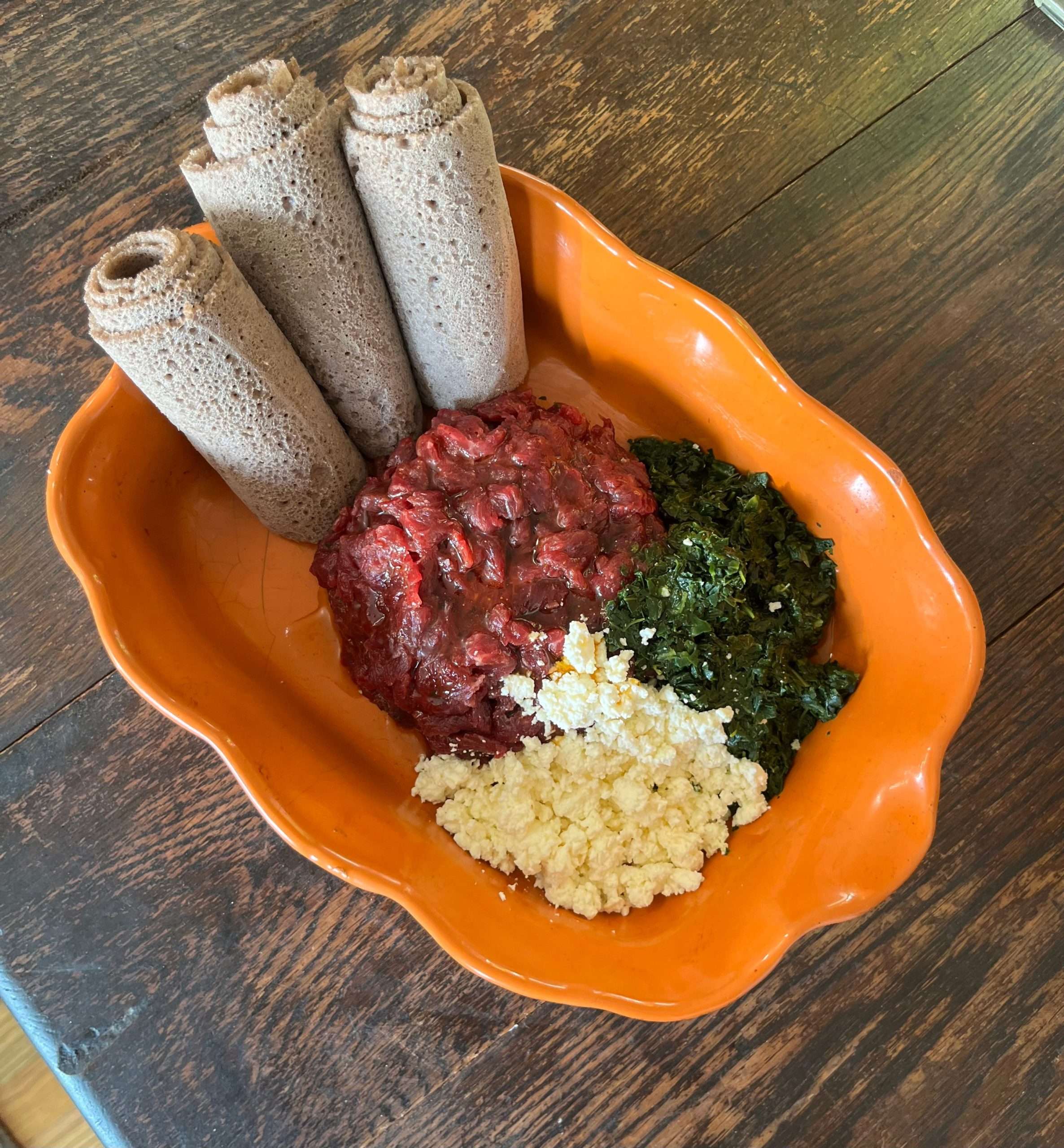 Kitfo (minced raw beef)