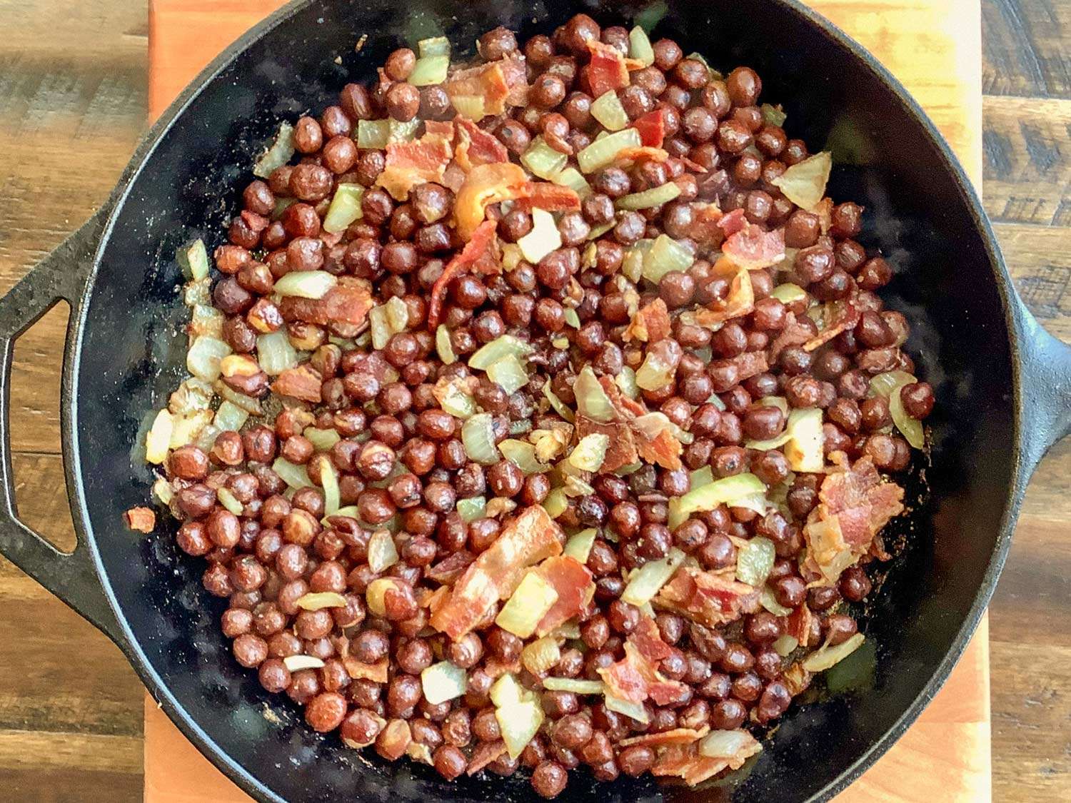 Grey Peas with Bacon