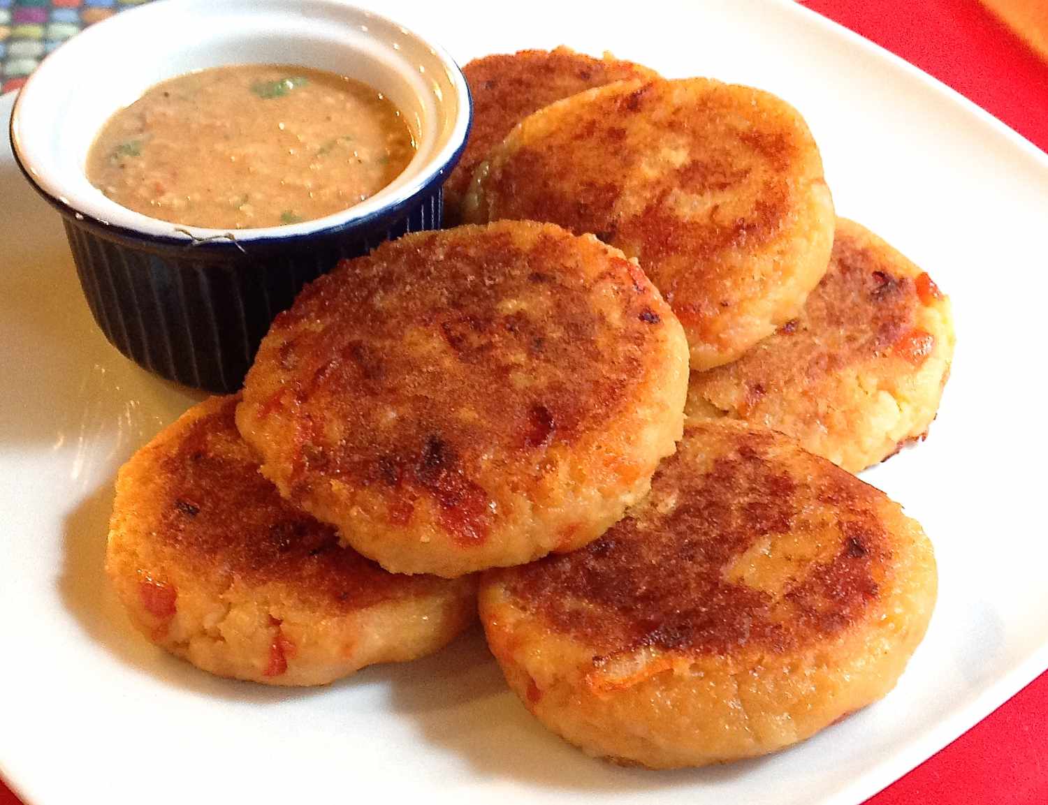 Llapingachos (potato patties)