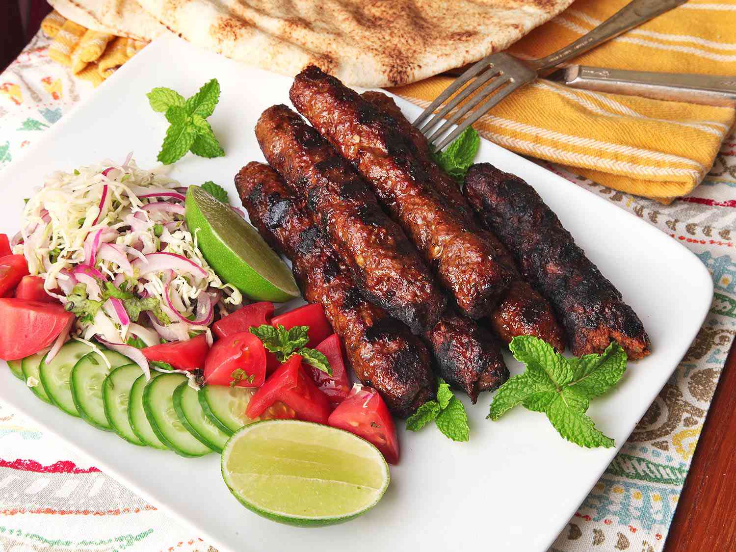 Seekh Kebab (grilled meat skewers)