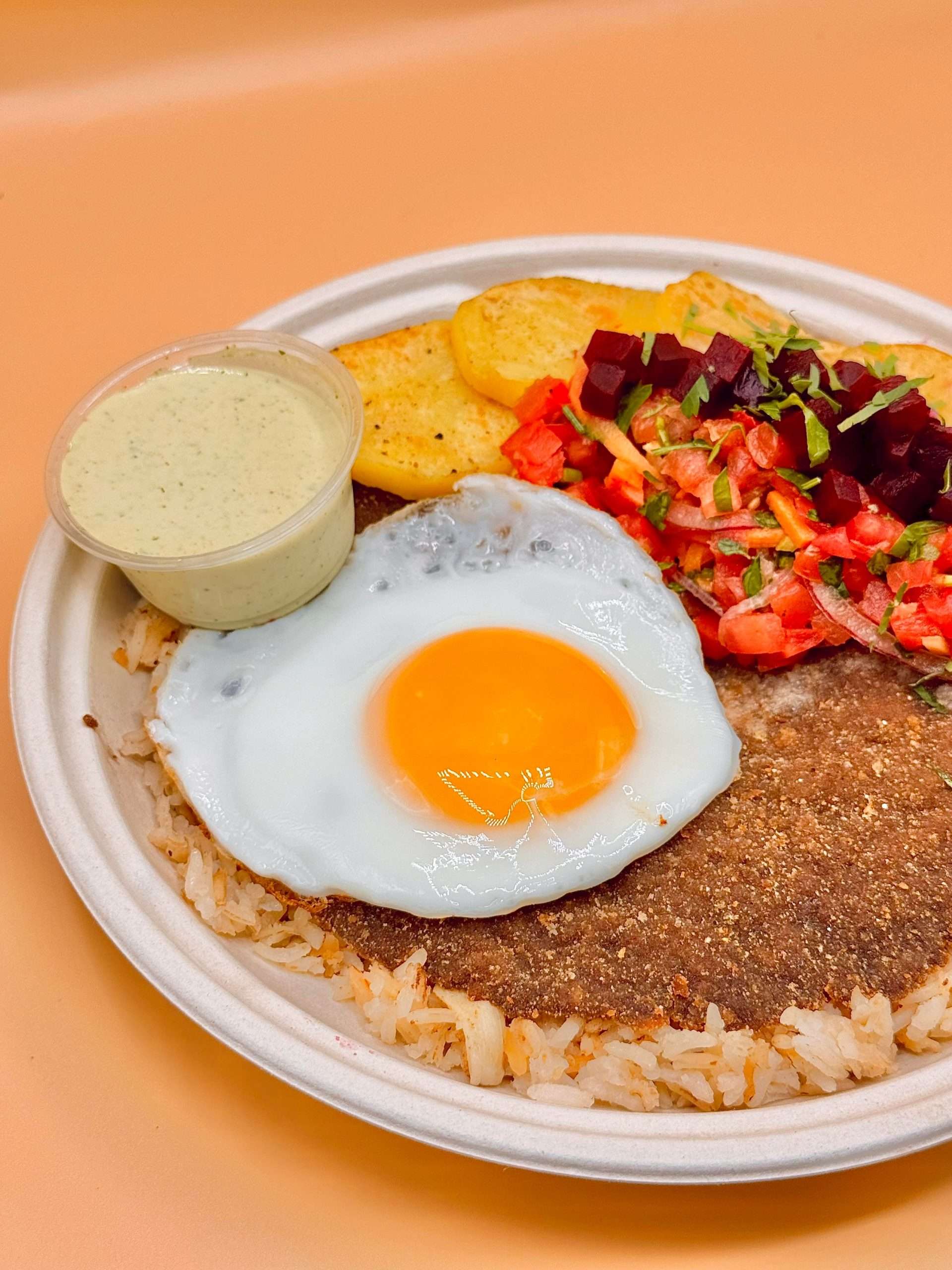 Silpancho (breaded meat)