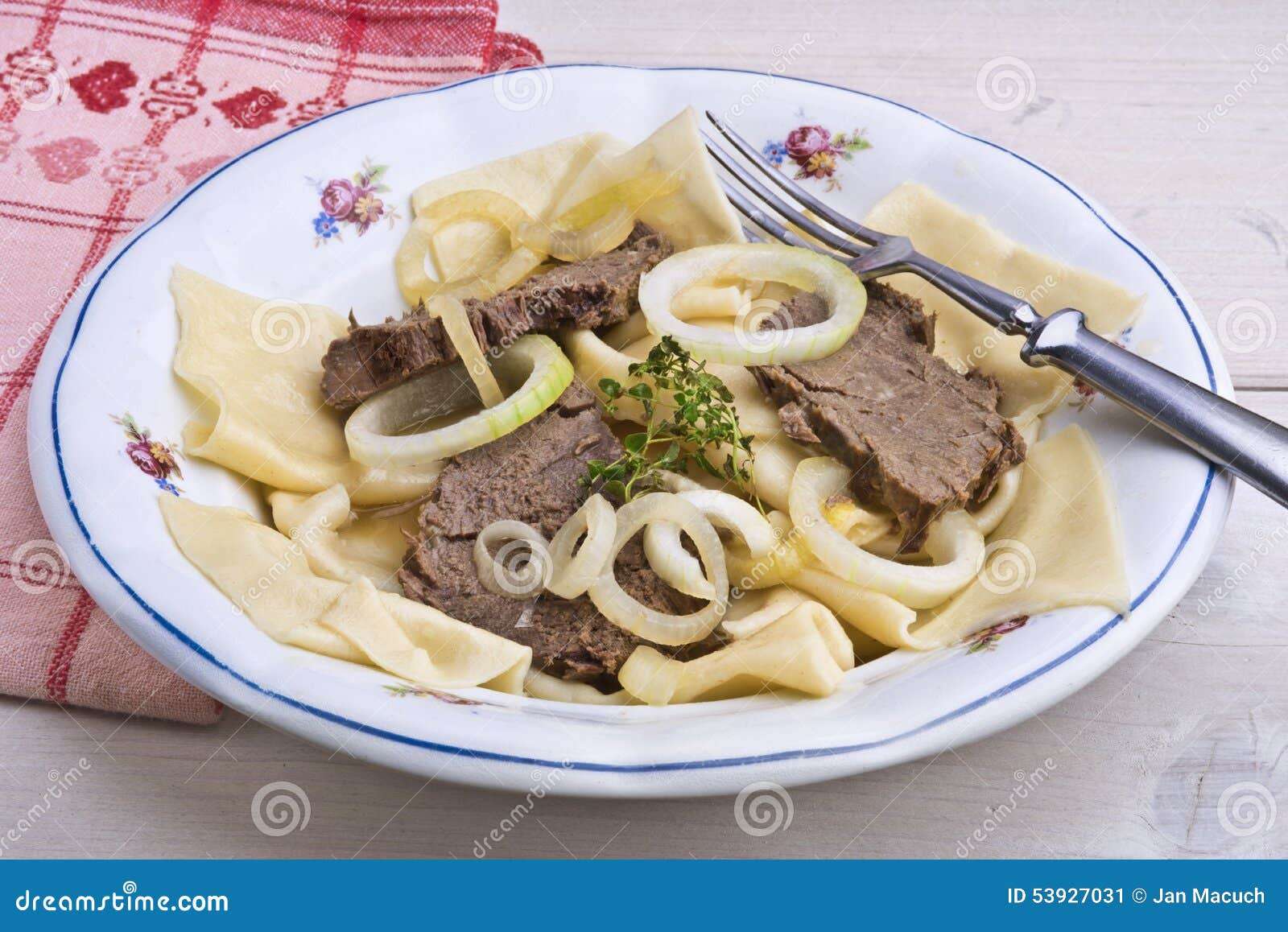 Beshbarmak (traditional meat and noodle dish)